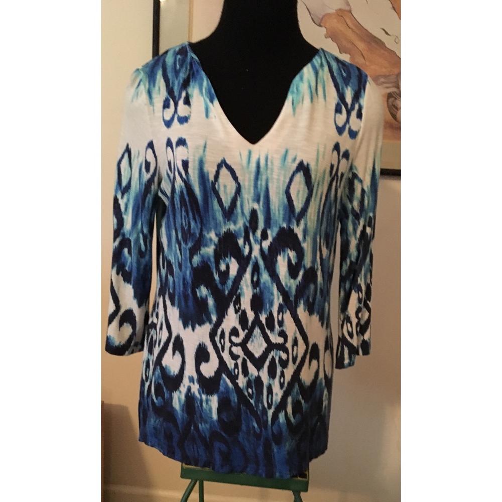 Chico's Blue & White Top, 0